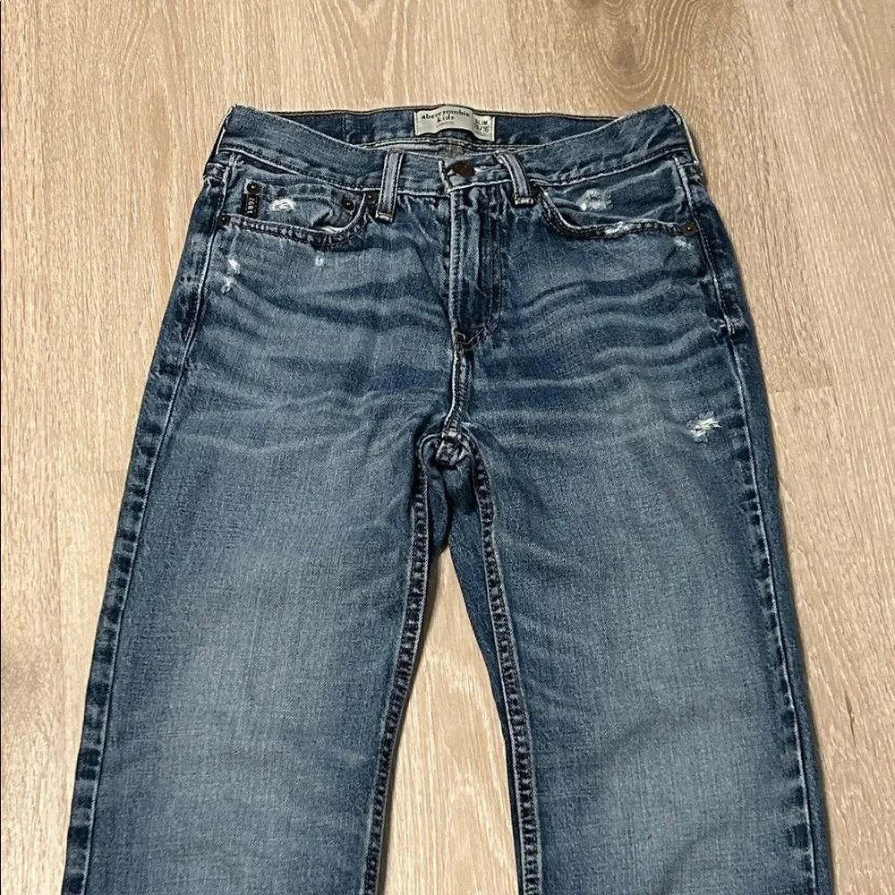 Abercrombie & Fitch Kids Classic Slim Denim Blue Jeans Sz 15/16